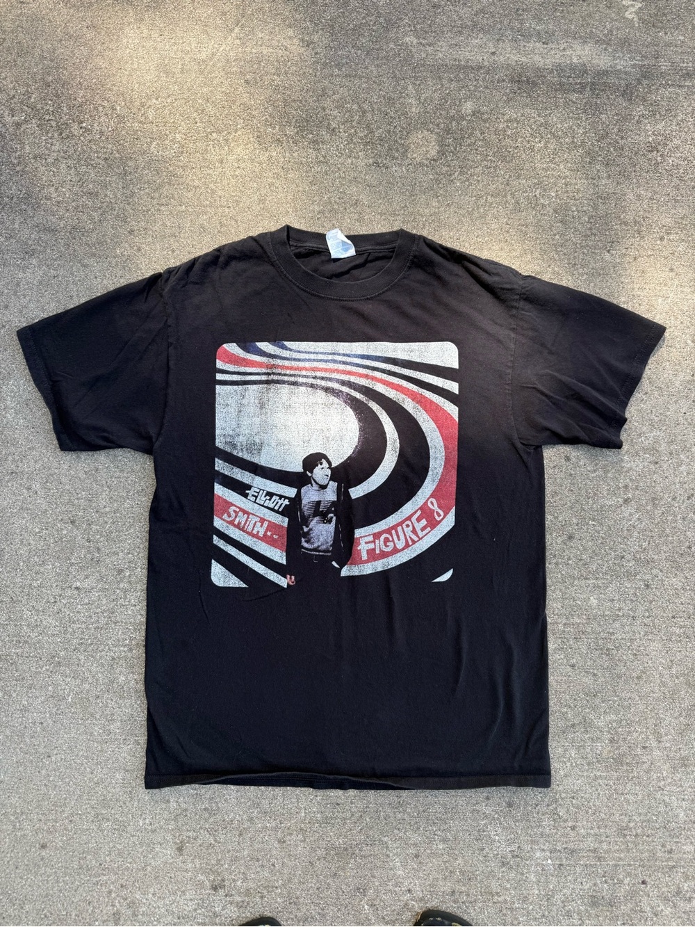 Elliott Smith Figure 8 T-Shirt Black Size Medium Rock Merch Tee - Port & Company